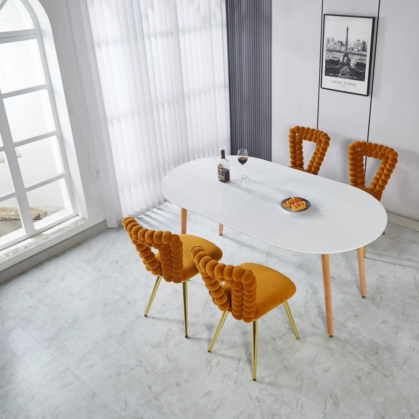 Extensible Table, Dining Table, Office Table, Coffee Table Metal Leg by HouseOfZazla