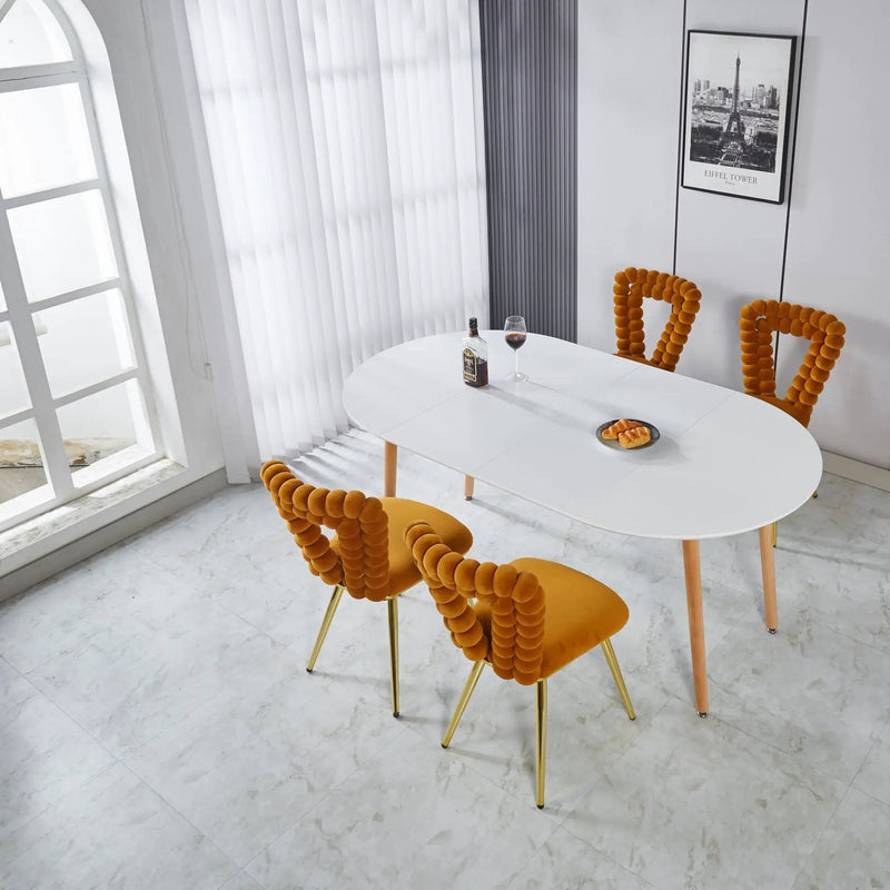 Extensible Table, Dining Table, Office Table, Coffee Table Metal Leg by HouseOfZazla