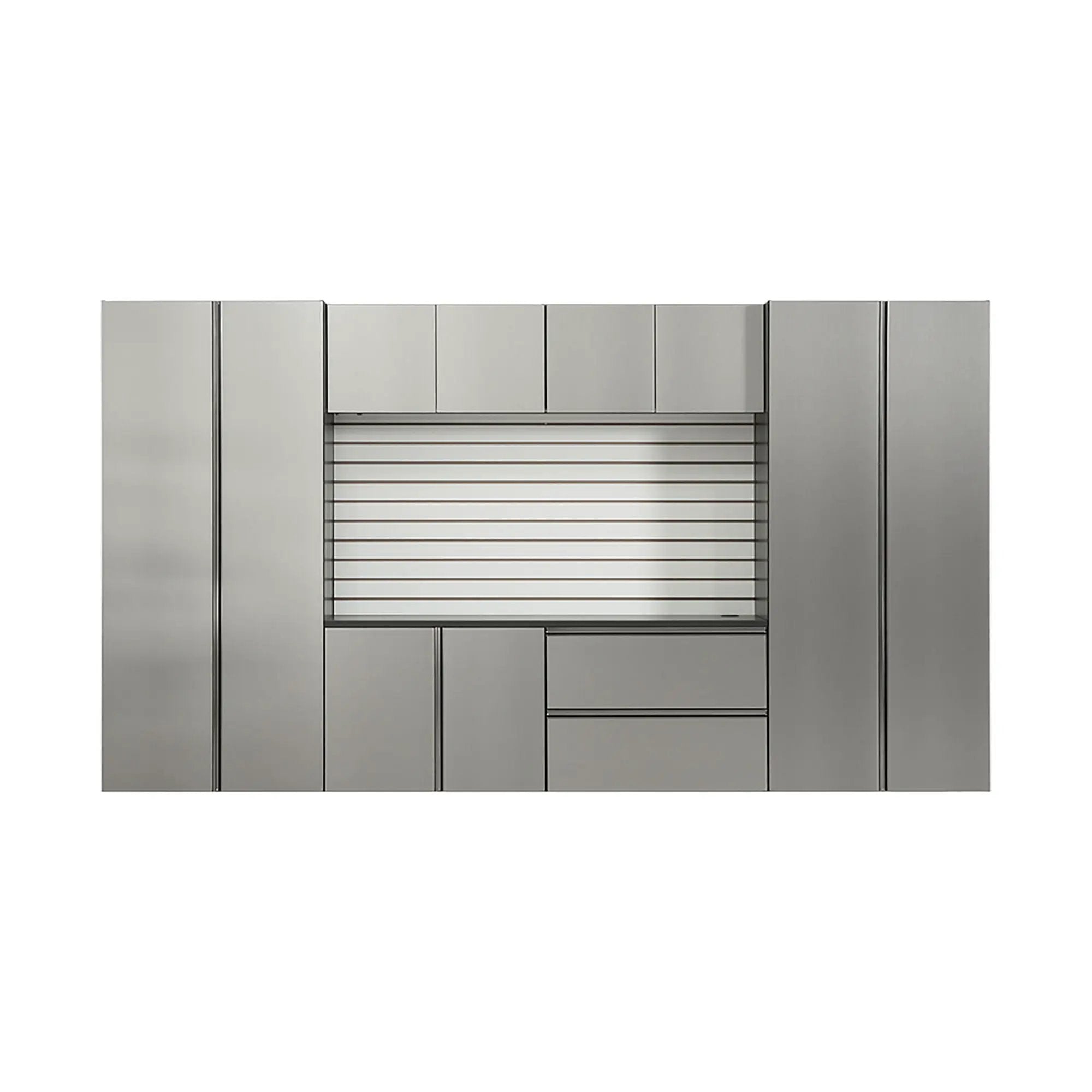 Nova Series - Garage Cabinet Set A With Soft Closing Doors - Metallic Gray by HouseOfZazla
