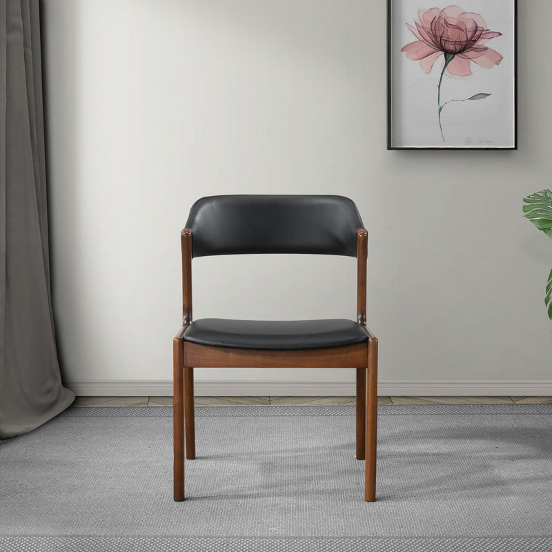 Enzo - Dining Chair (Set of 2) - Black / Brown by HouseOfZazla