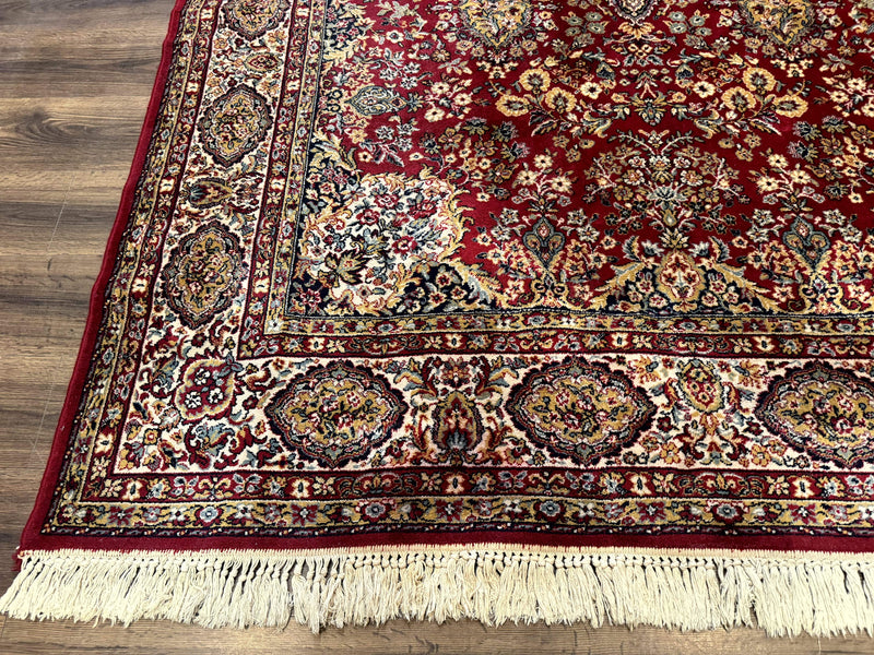 Persian Wool Rug 7x10, Couristan Carpet, Belgium Power Loomed Rug, Red, Floral, Traditional by Jewel Rugs