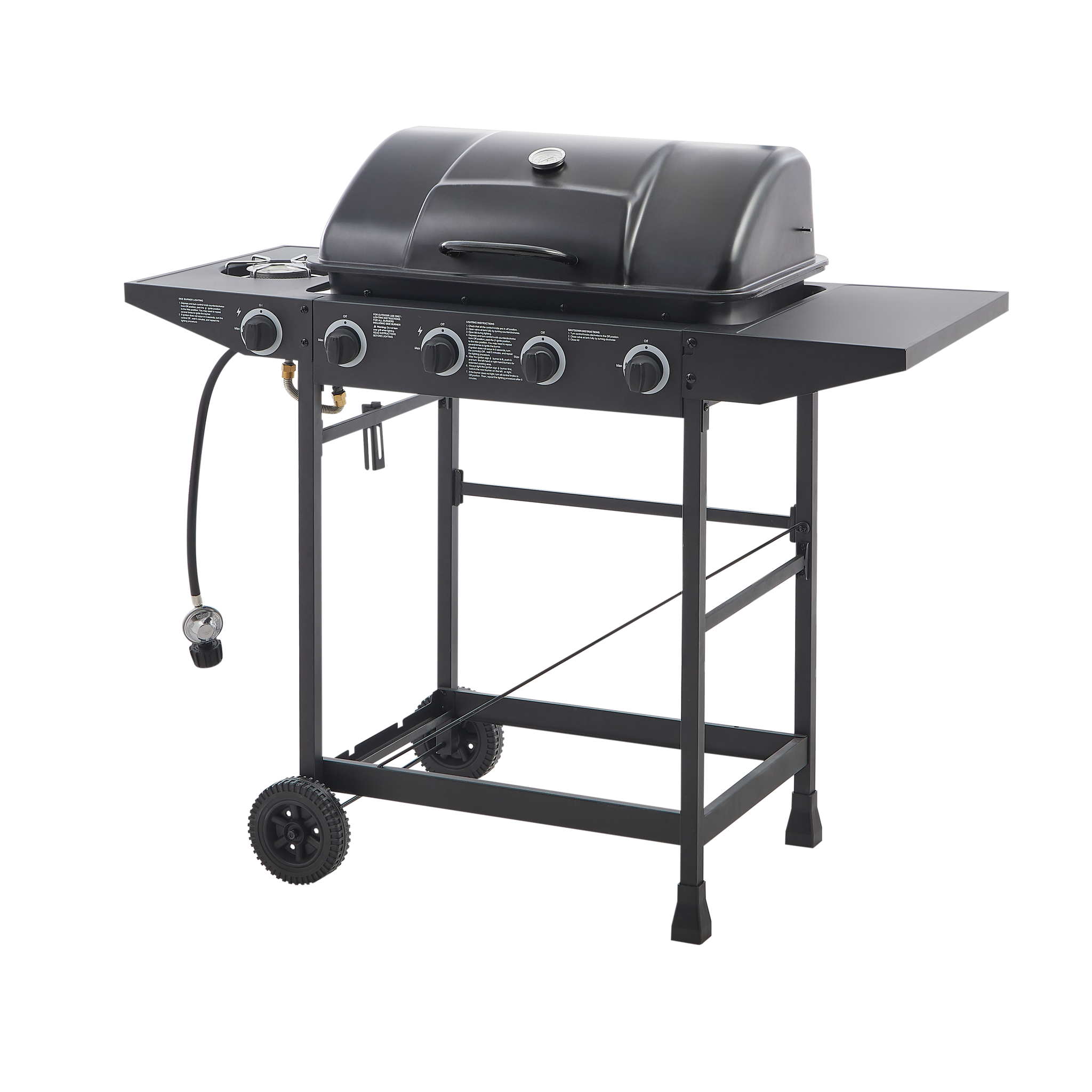 4 Burner Propane Gas BBQ Grill with Side Burner by HouseOfZazla