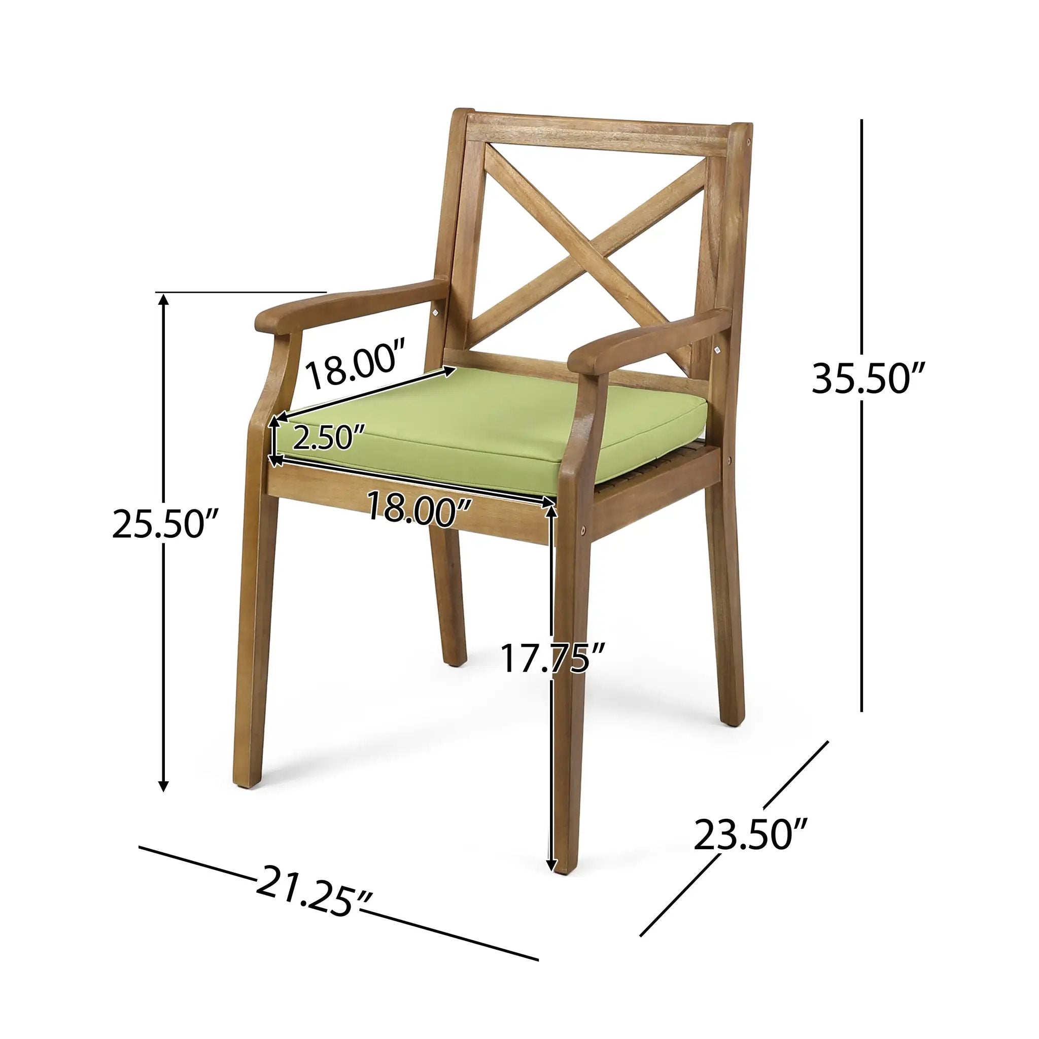 7 Pieces Acacia Wood Outdoor Dining Set by HouseOfZazla