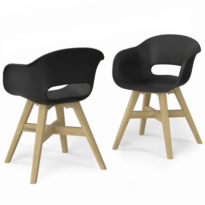 Kona - Outdoor Dining Chair In Plastic (Set of 2) by HouseOfZazla