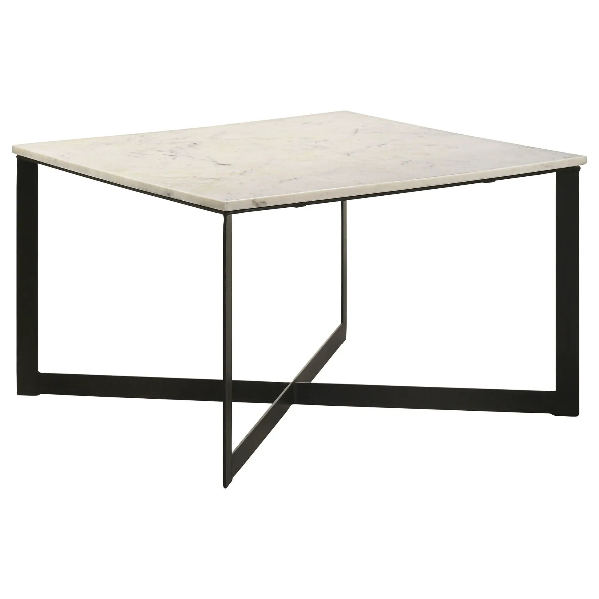 Tobin Square Marble Top Coffee Table White and Black by Unique Piece Furniture