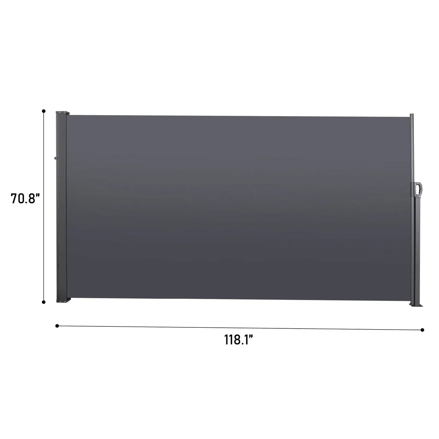 Retractable Side Screen Awning, Uv Resistant, Waterproof, Patio Privacy Screen For Garden, Balcony, Courtyard by HouseOfZazla