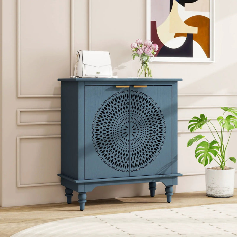 Hollow - Carved 2 Doors Accent Cabinet by Unique Piece Furniture