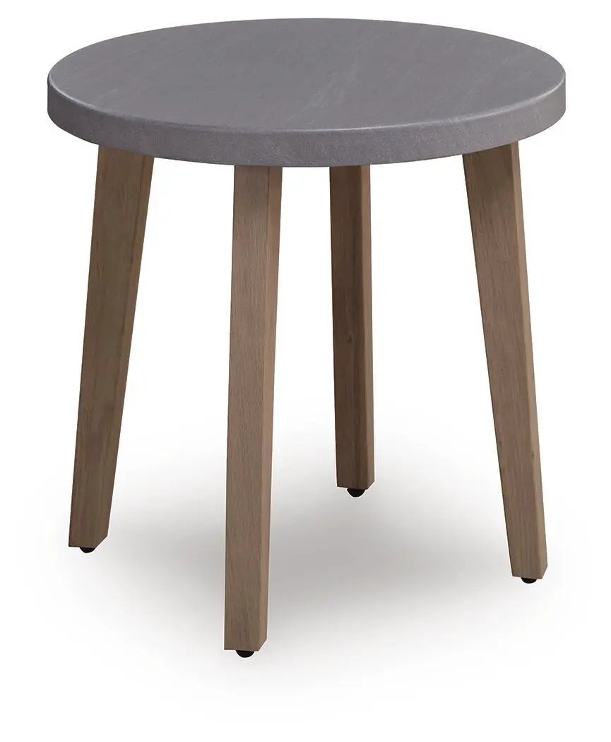 Harmony Headlands - Round End Table - Natural / Gray by Unique Piece Furniture