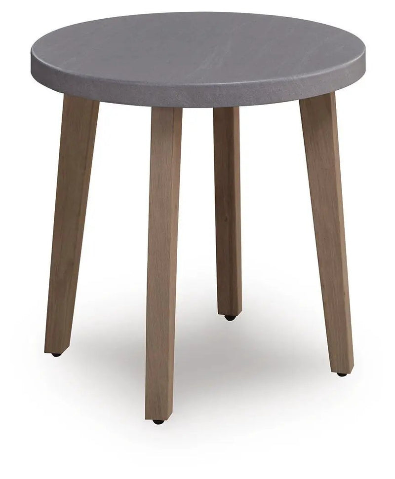 Harmony Headlands - Round End Table - Natural / Gray by Unique Piece Furniture