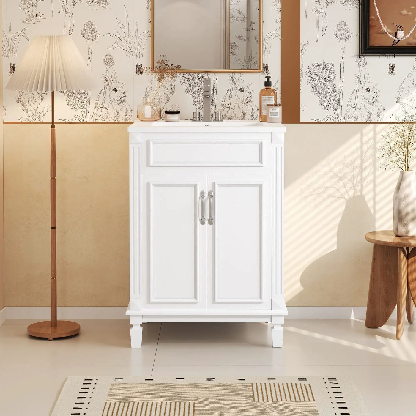 Bathroom Vanity With Top Sink, Cabinet With 2 Soft Closing Doors by Unique Piece Furniture