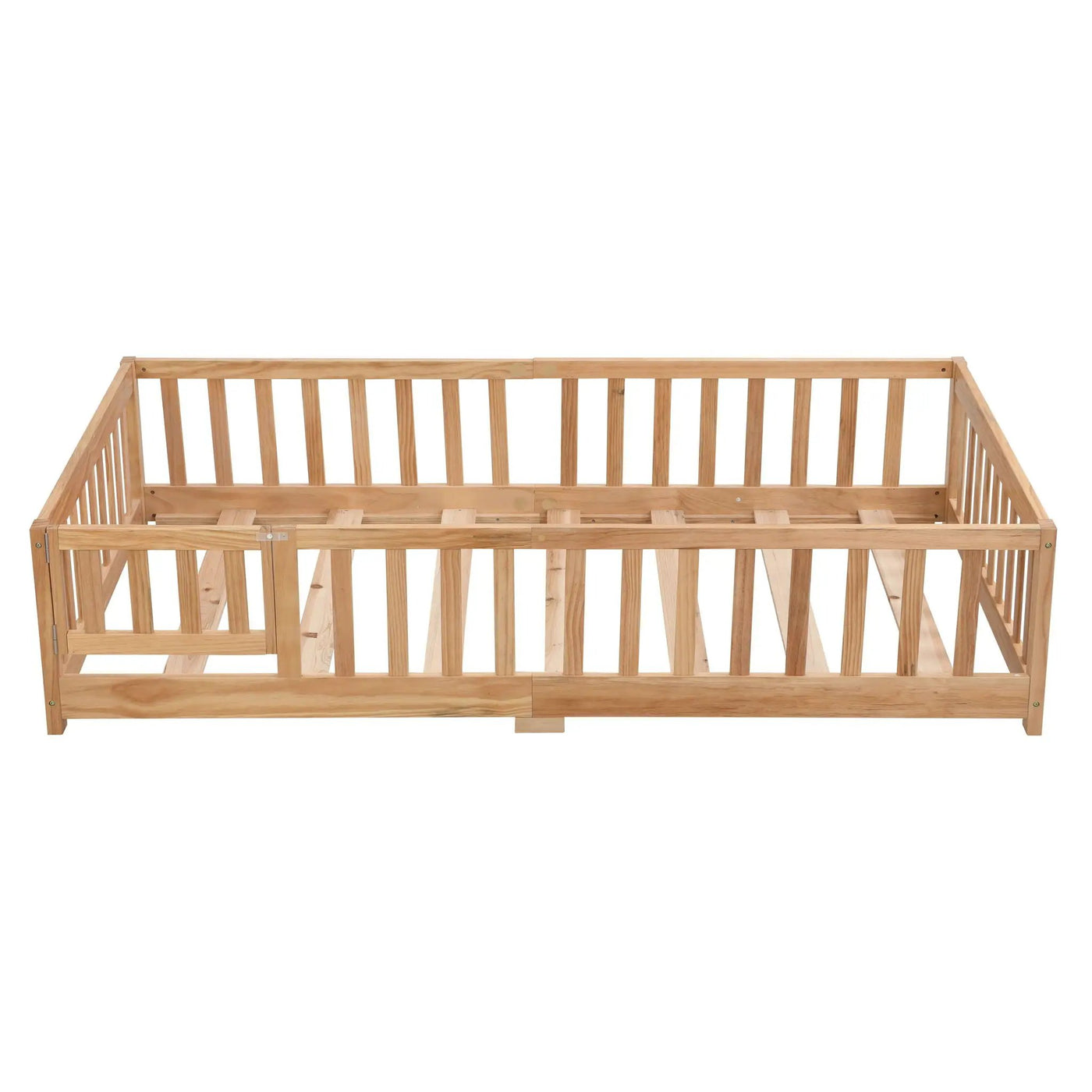 Solid Floor Bed With Door And Fence For Children by HouseOfZazla
