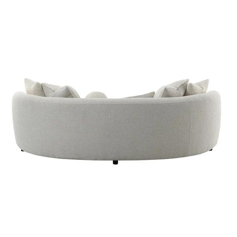 Iniko - Sofa With 6 Pillows - Beige Boucle by Unique Piece Furniture