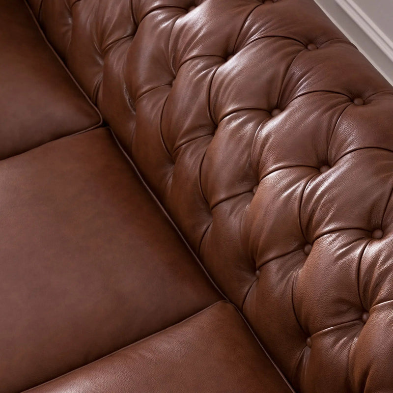 Traditional Tufted Chesterfield Nailhead Sofa by HouseOfZazla