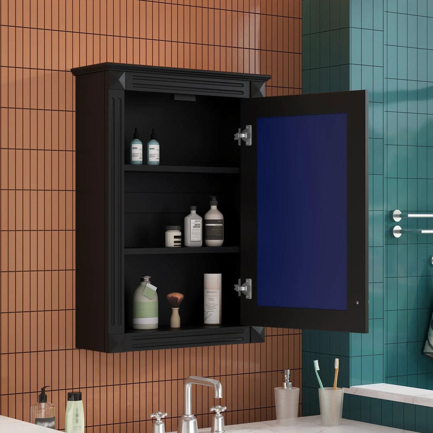 Wall Mounted Bathroom Storage Medicine Cabinet With Mirror by HouseOfZazla