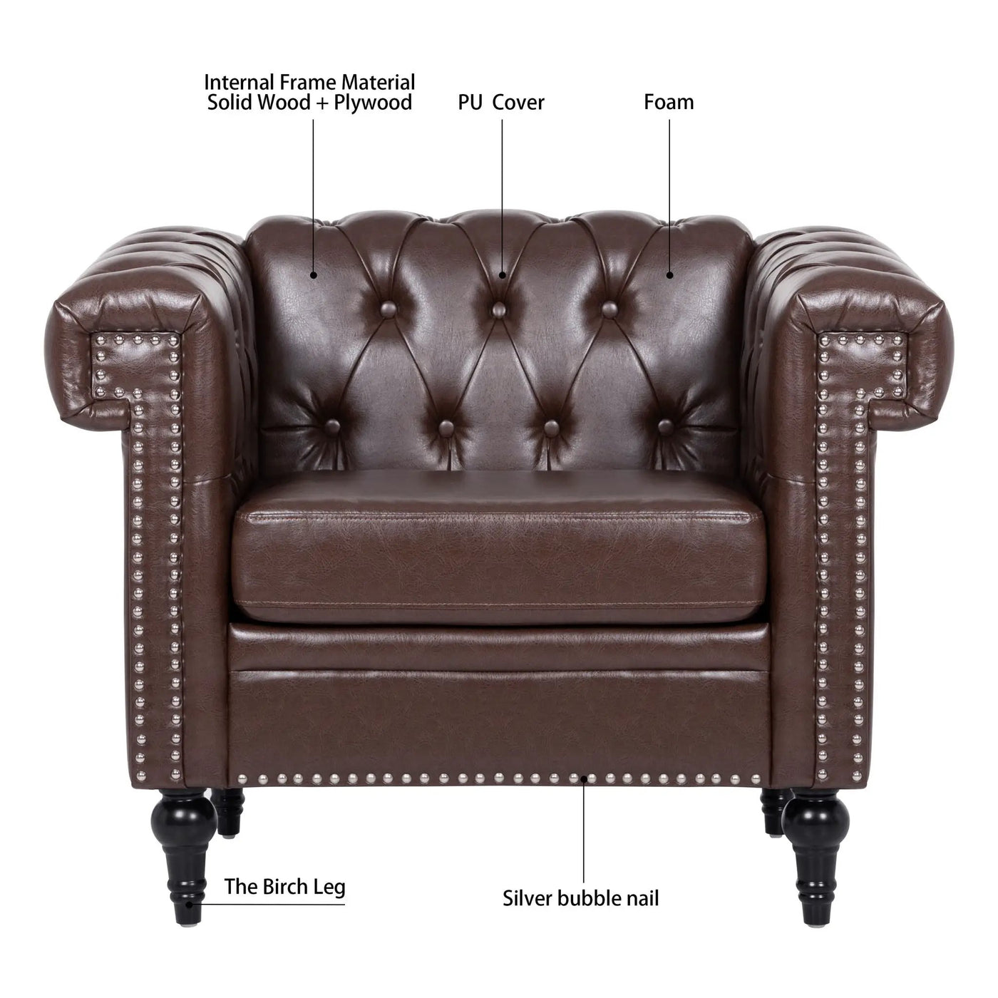 1 Seater Sofa Living Room by HouseOfZazla