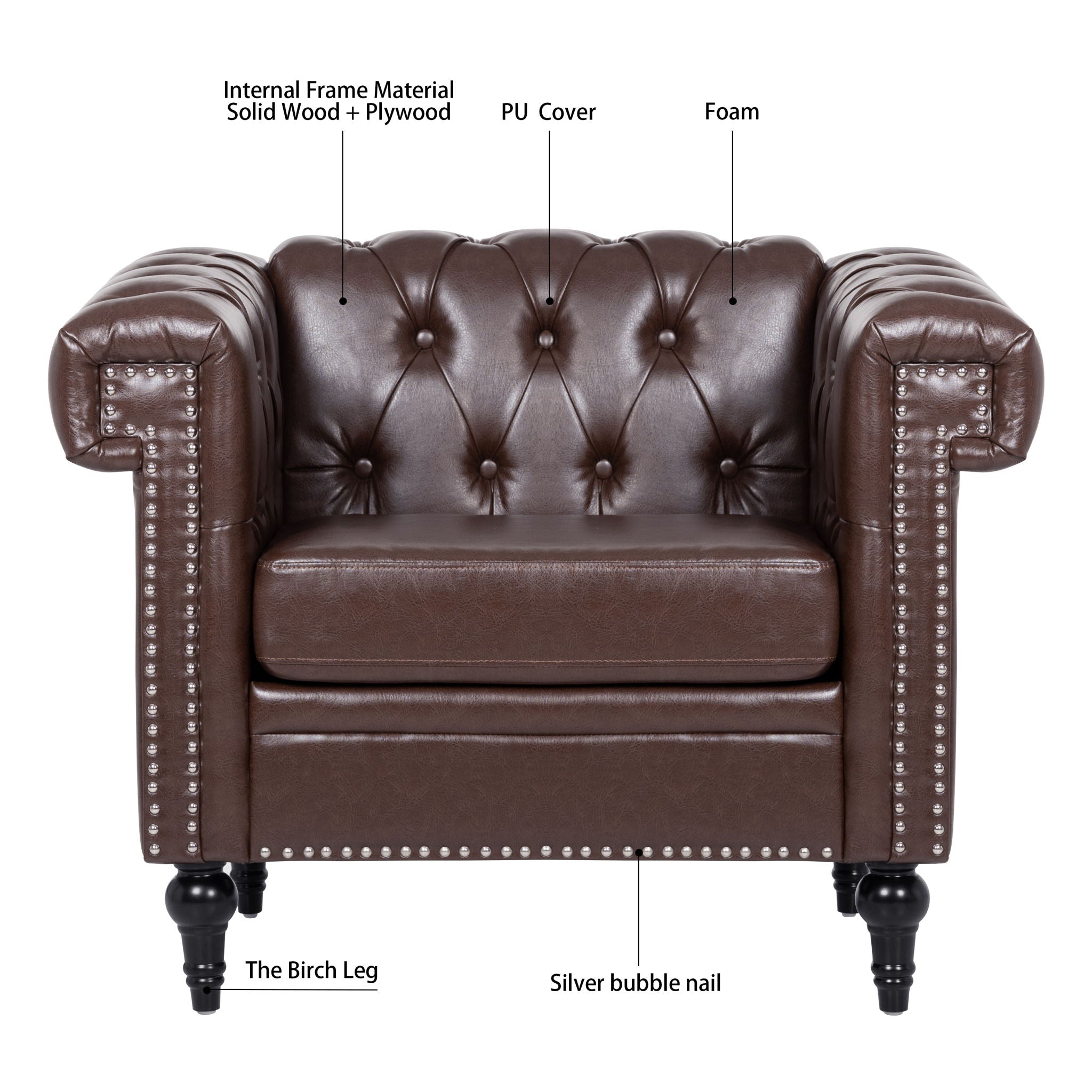 1 Seater Sofa Living Room by HouseOfZazla