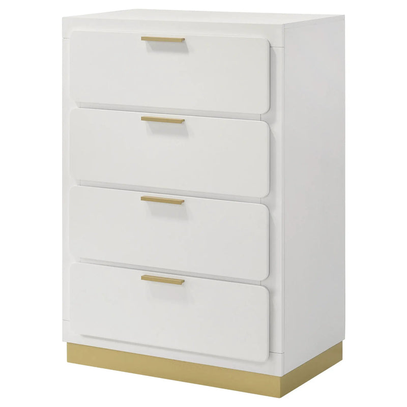 Caraway 4-drawer Bedroom Chest White by Unique Piece Furniture