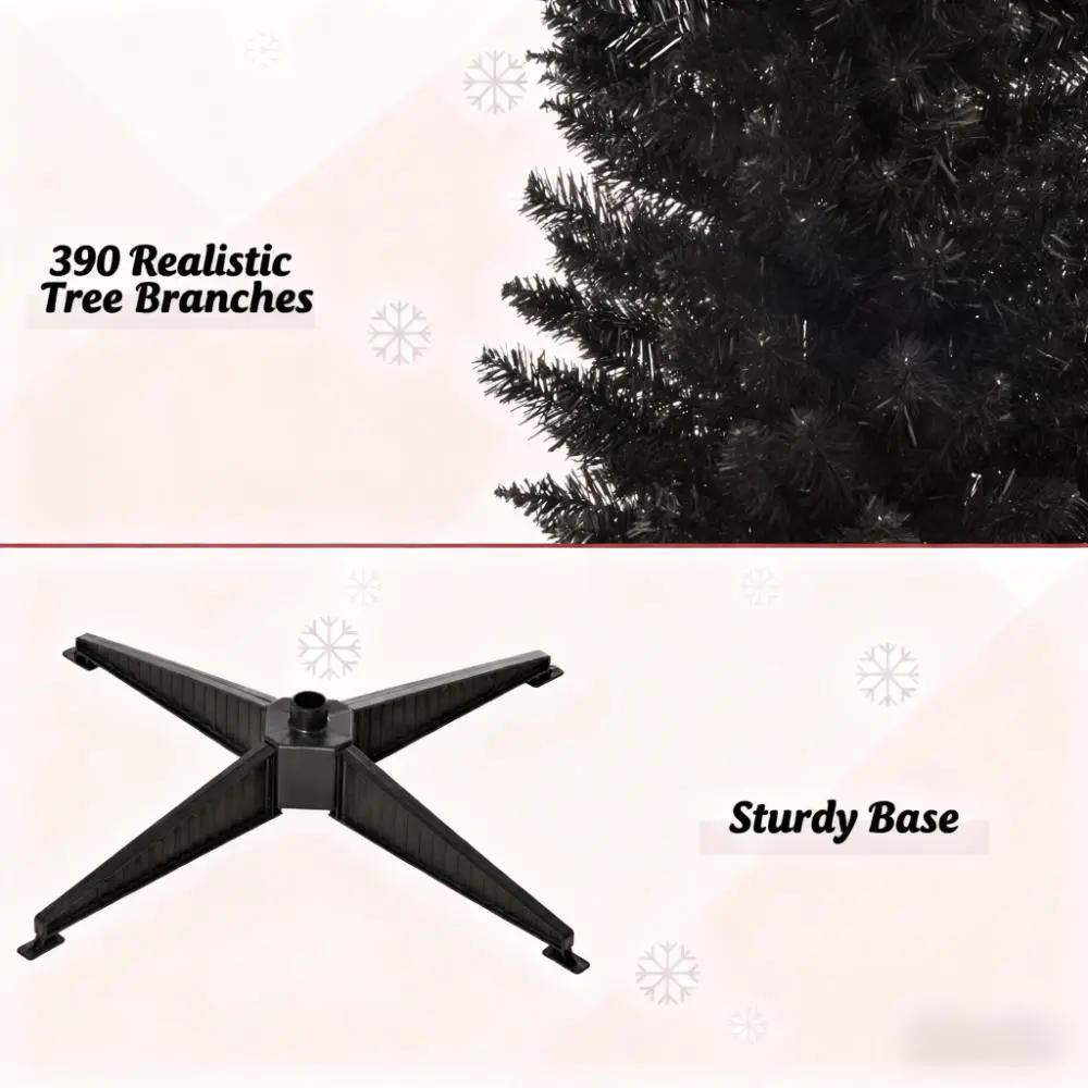 Slim Xmas Tree with Realistic Branch Tips and Plastic Stand by HouseOfZazla