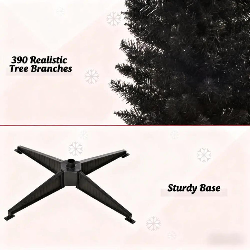 Slim Xmas Tree with Realistic Branch Tips and Plastic Stand by HouseOfZazla