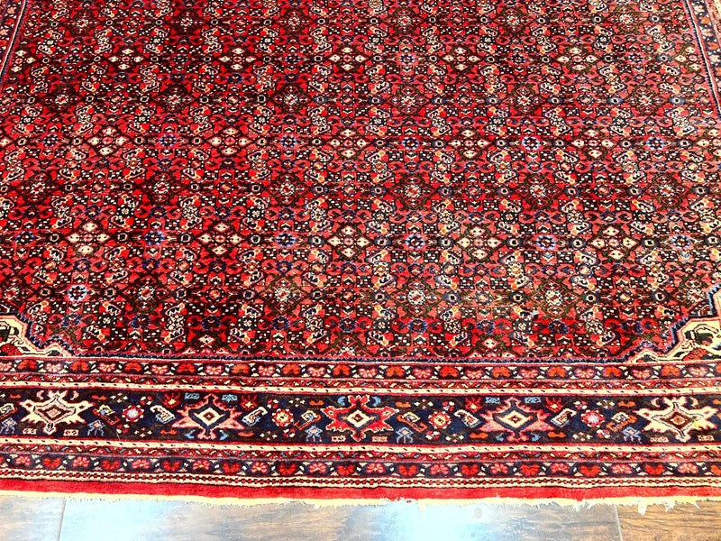 Large Persian Tribal Rug 11x17, Palace Sized Wool Handmade Vintage Carpet, Oversized Hand Knotted Rug, Red, Hamadan Dargazin Rug by Jewel Rugs