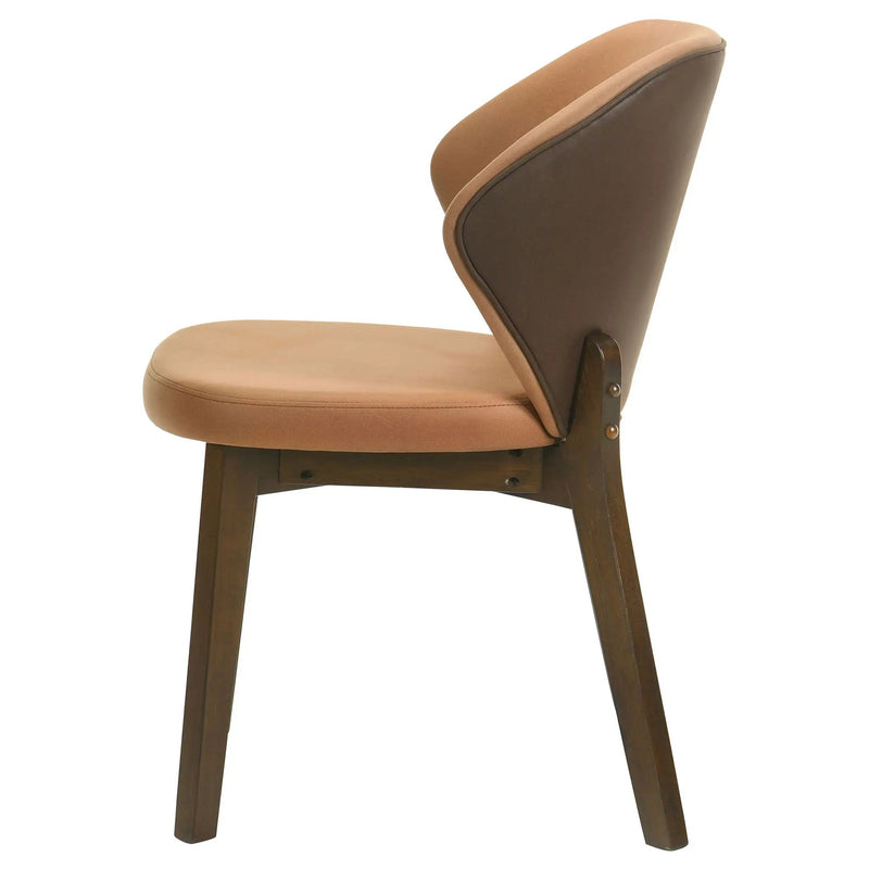 Randolph Dining Side Chair Butterscotch and Brown (Set of 2) by Unique Piece Furniture