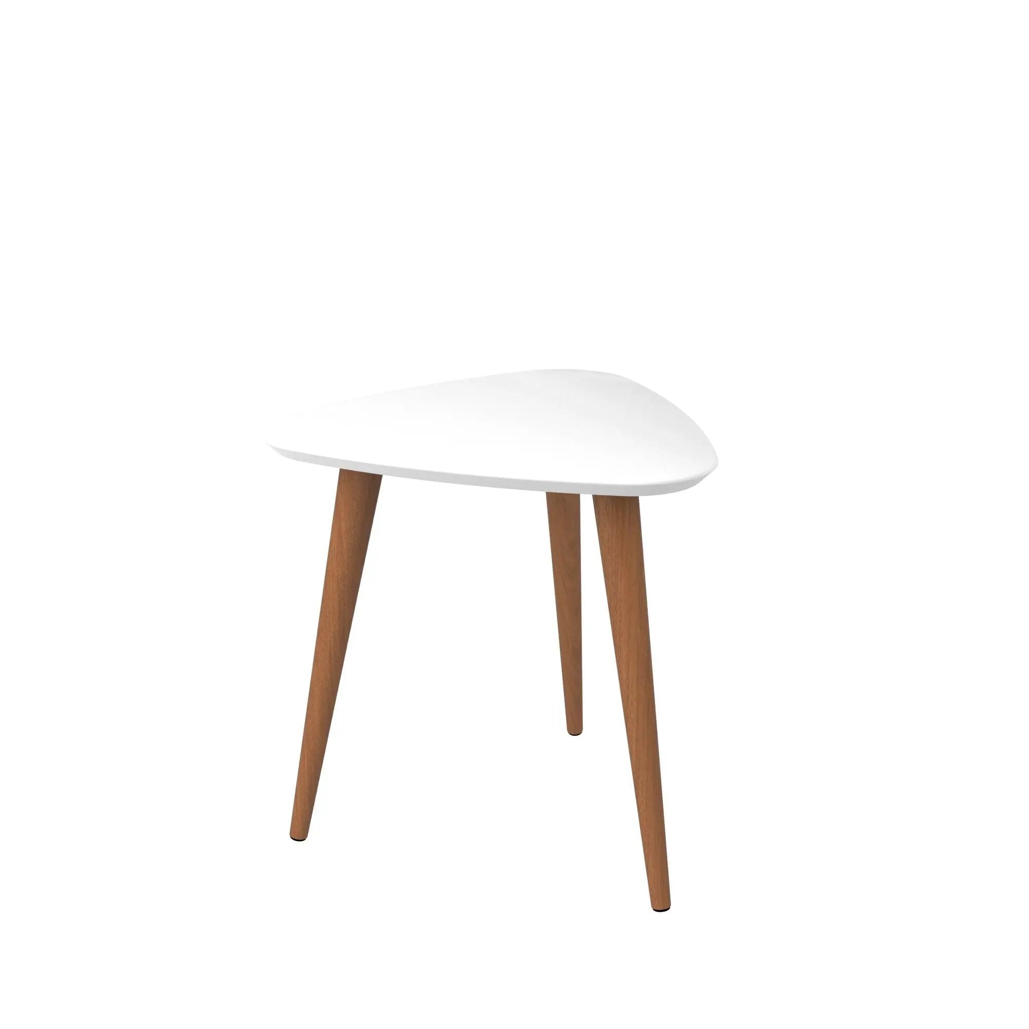 Utopia - Triangle End Table - White by HouseOfZazla