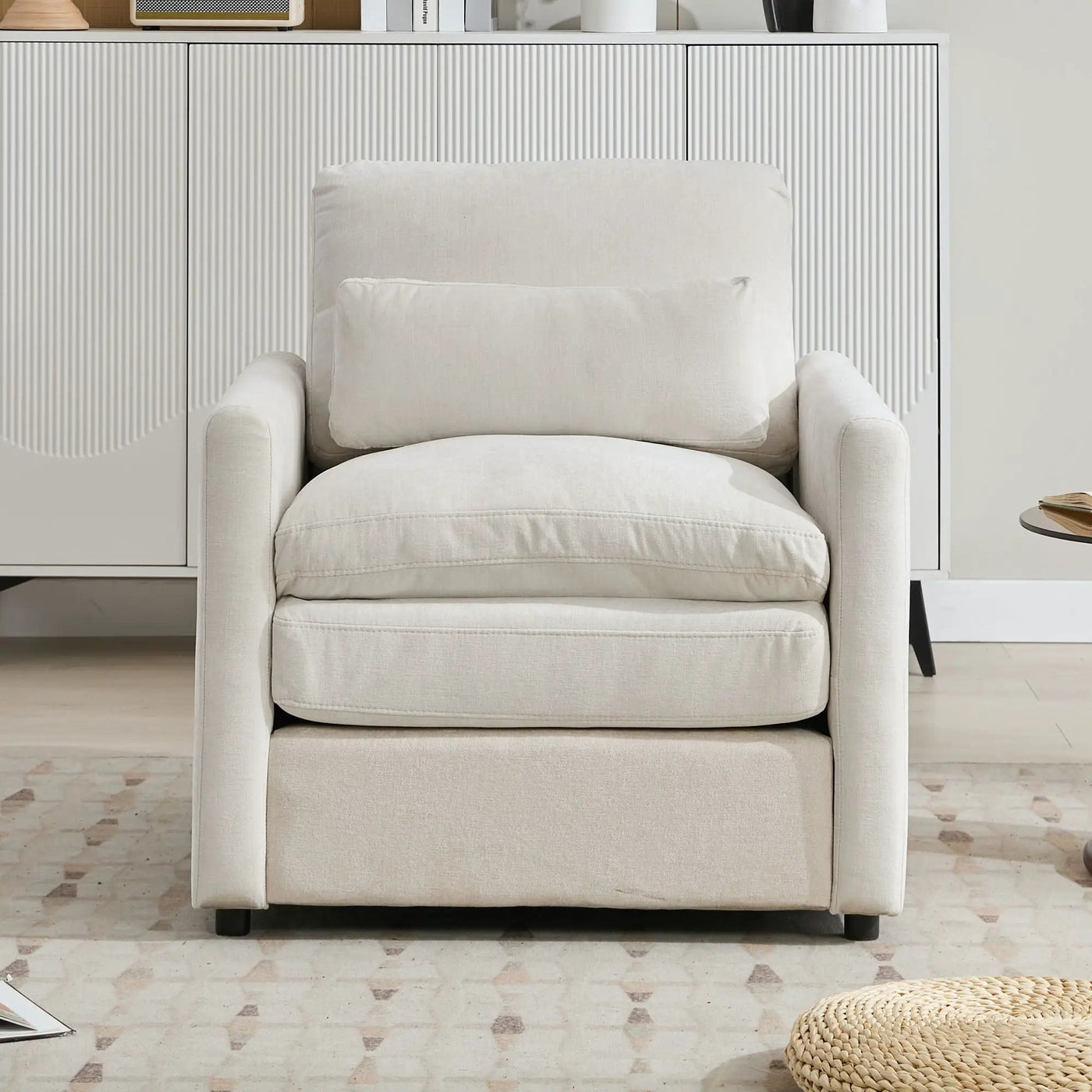 Cozy Upholstered Cushion Armchair For Living Room by HouseOfZazla