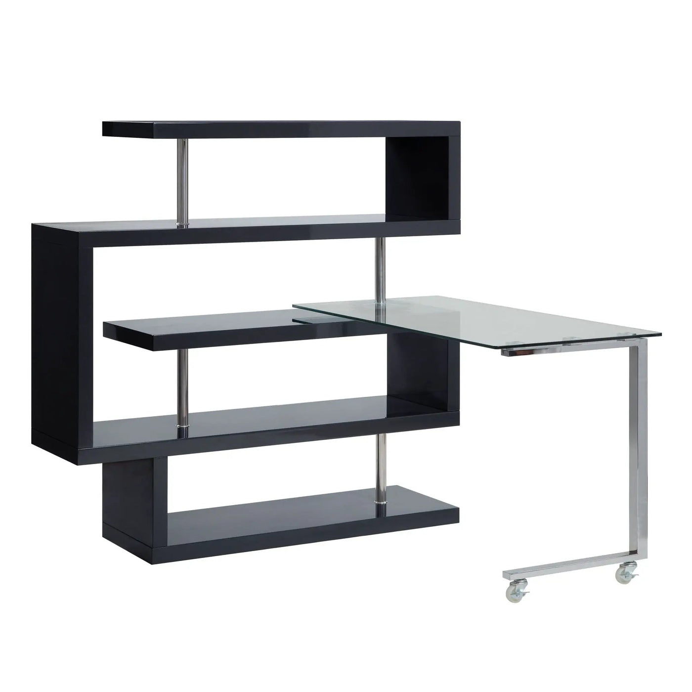 Buck II - Writing Desk With Bookshelf by Unique Piece Furniture