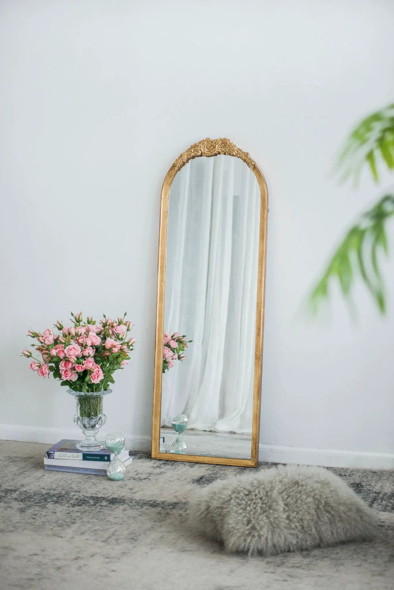 Wood Floor Mirror, Full Body Mirror Dressing Make Up Mirror For Bathroom by Unique Piece Furniture