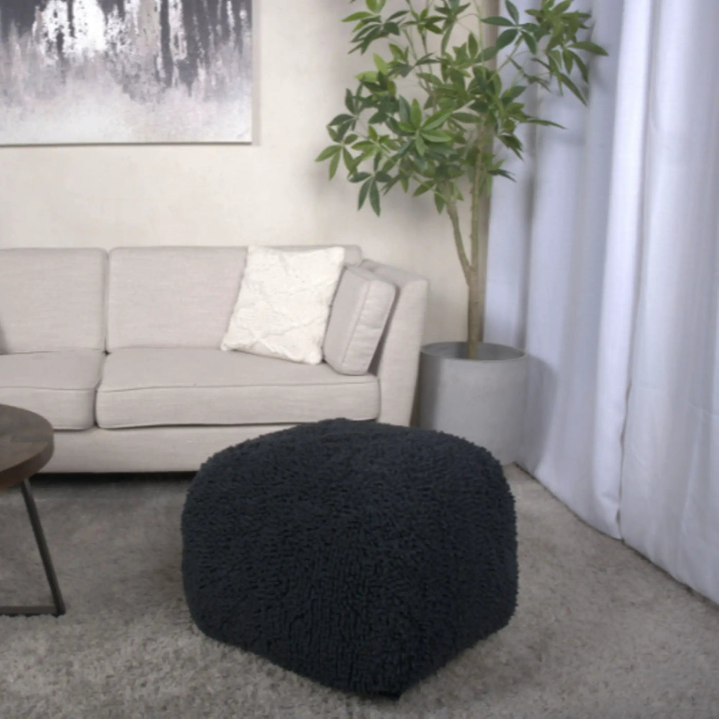 Spongy Square Pouf Soft Seating by HouseOfZazla