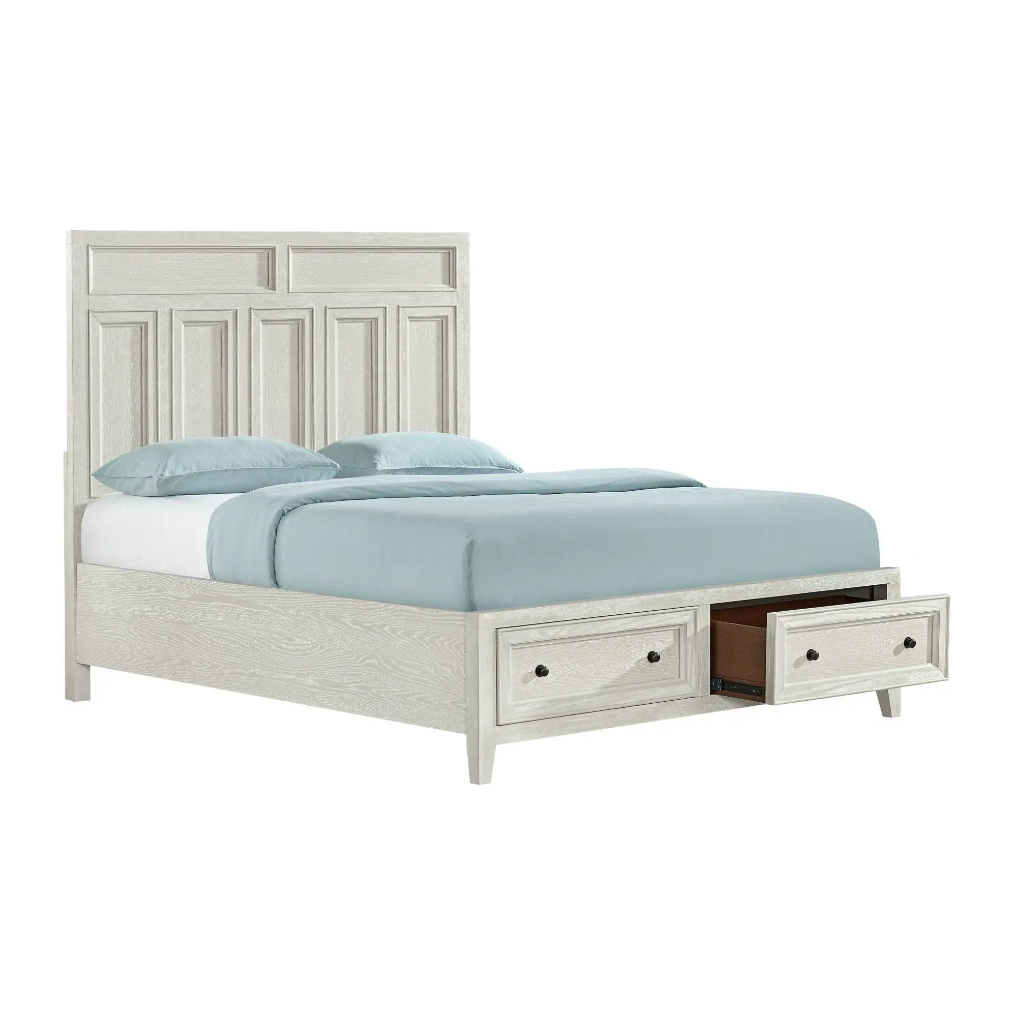 Storage Bed With Panel Headboard And Spacious Footboard Drawers by HouseOfZazla