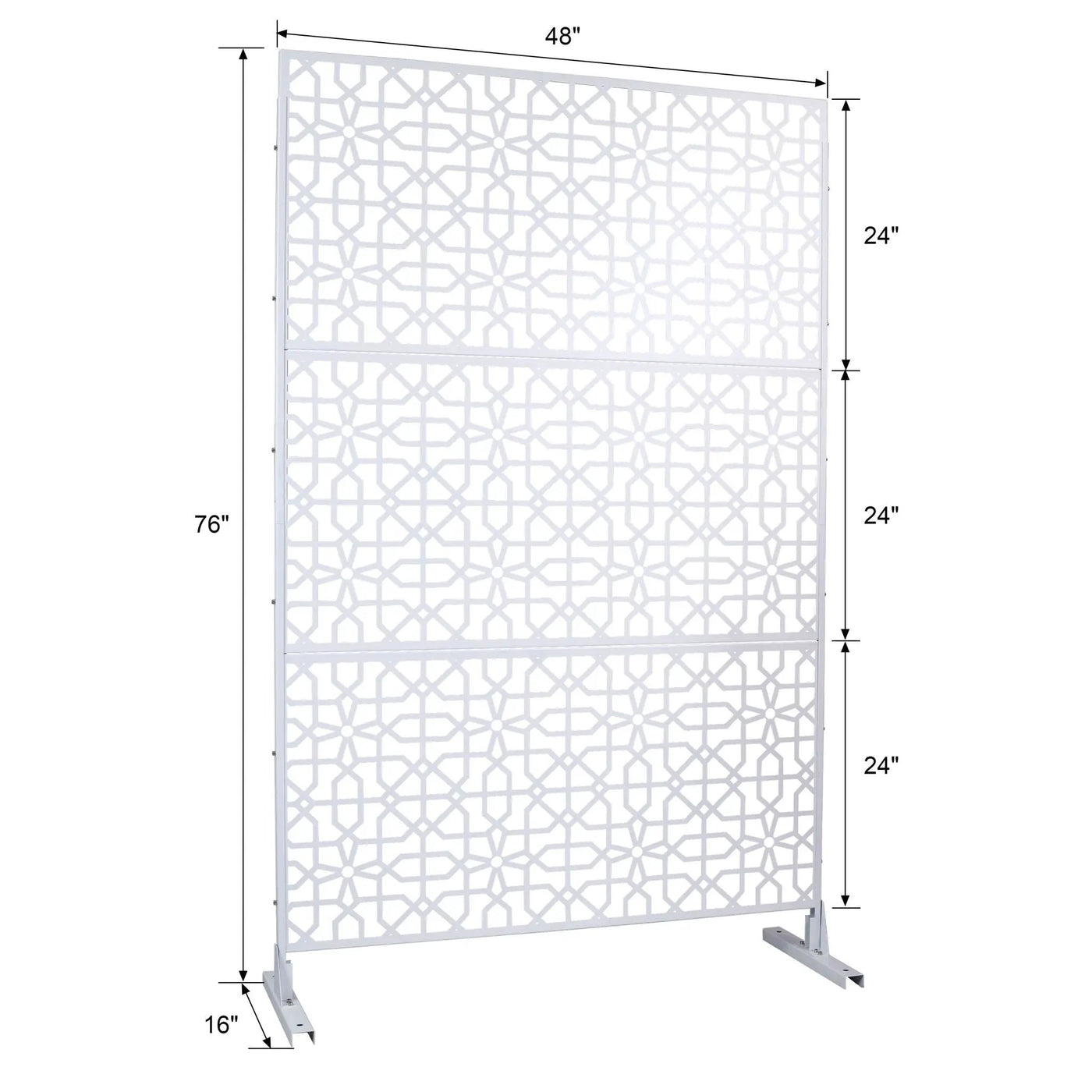 Outdoor & Indoor Metal Freestanding Decorative Privacy Screen by HouseOfZazla