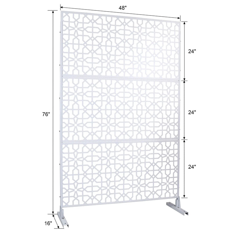 Outdoor & Indoor Metal Freestanding Decorative Privacy Screen by Unique Piece Furniture