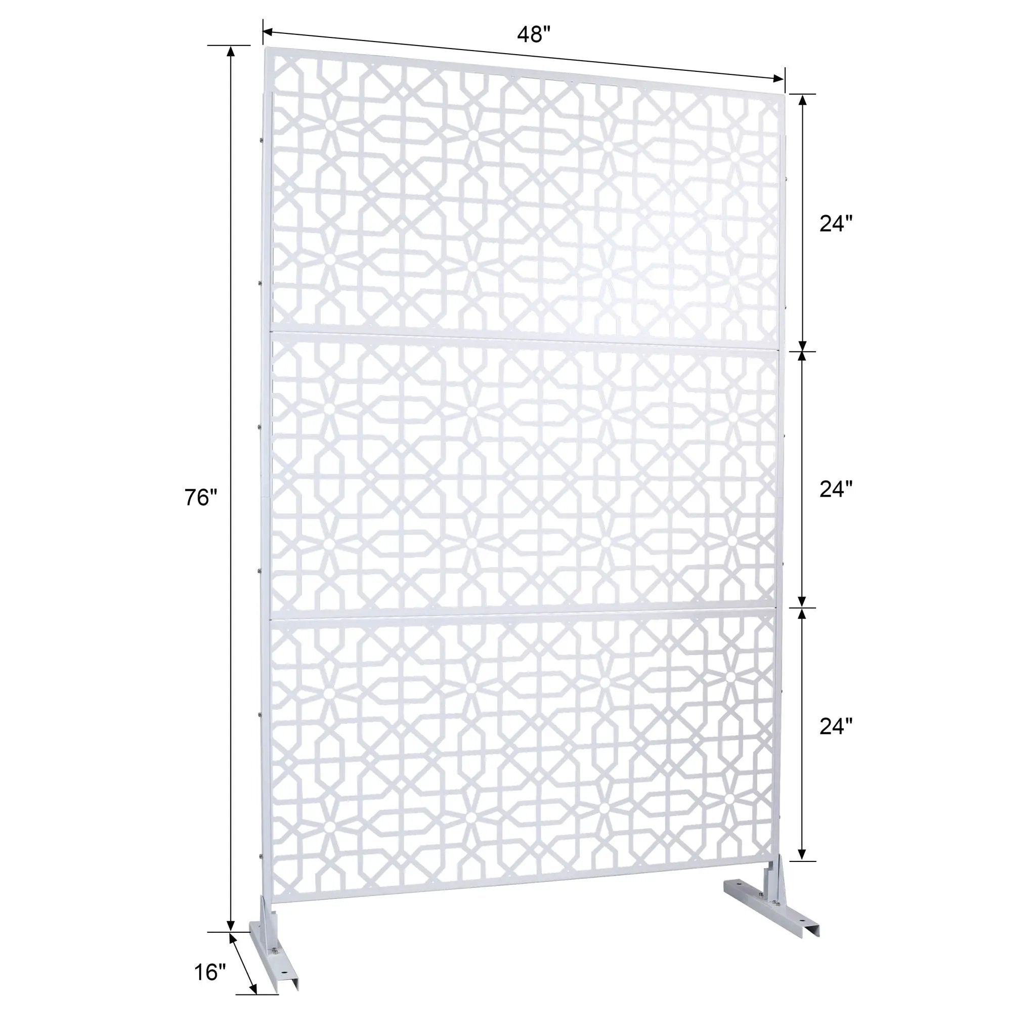 Outdoor & Indoor Metal Freestanding Decorative Privacy Screen by HouseOfZazla