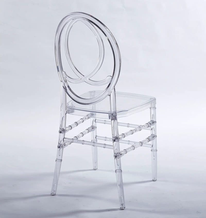 Dining Chair, Plastic Seat, Welding Chair (Set of 4) - Transparent by HouseOfZazla