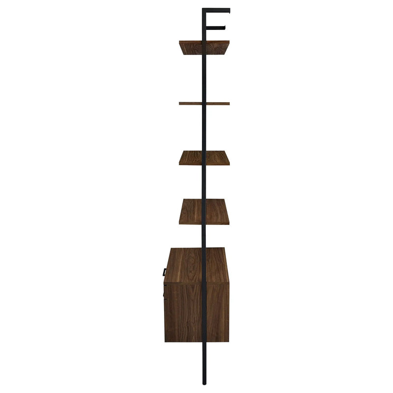 Owens 3-piece 96-inch Wall Mounted Bookshelf Set Walnut by Unique Piece Furniture