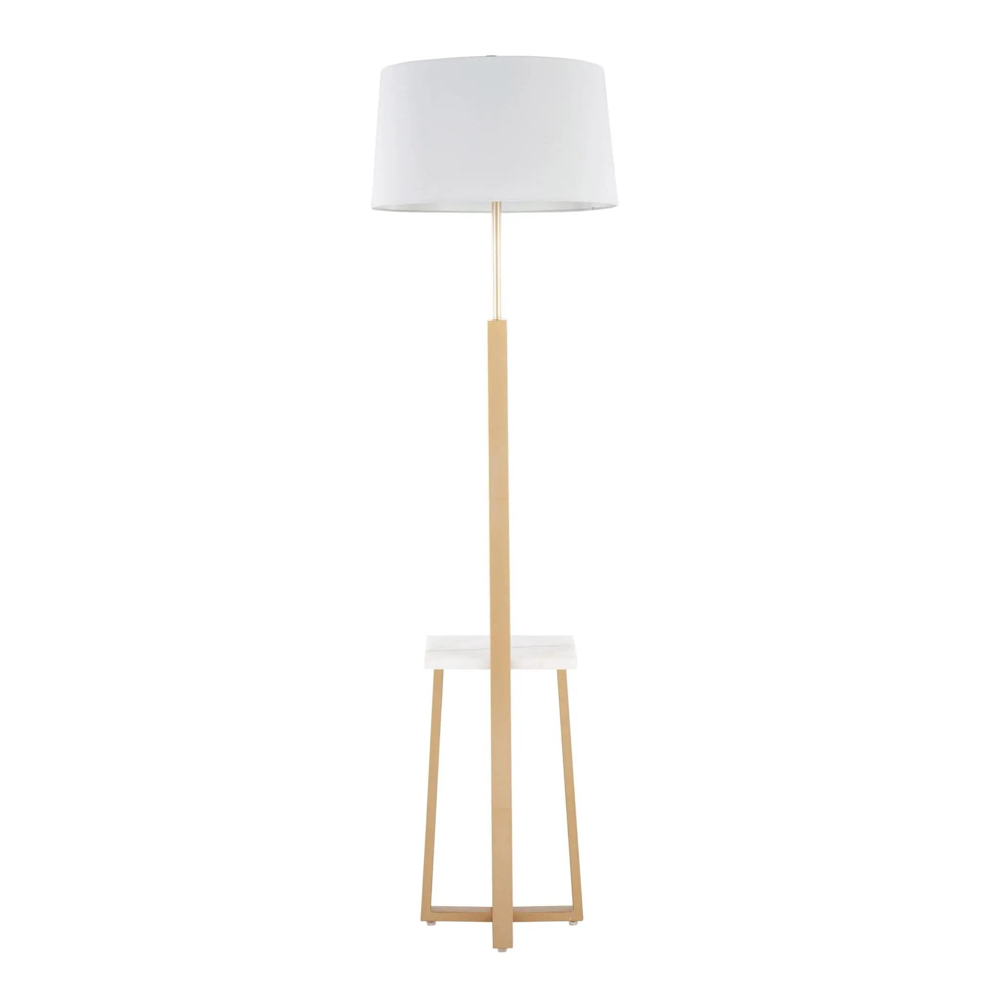 Cosmo - Shelf Contemporary / Glam Floor Lamp by HouseOfZazla