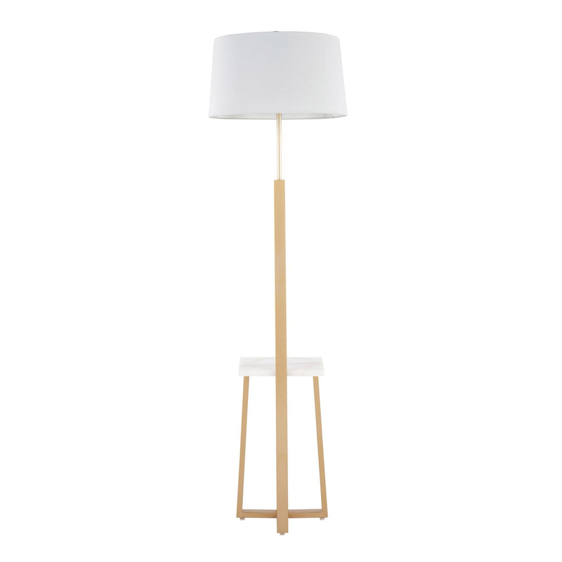 Cosmo - Shelf Contemporary / Glam Floor Lamp by HouseOfZazla