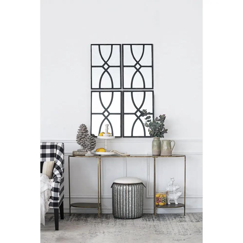 Rectangular Wooden Wall Mirror With Antique Frame, Vertical Or Horizontal Home Decor For Living Room (Set of 2) by HouseOfZazla