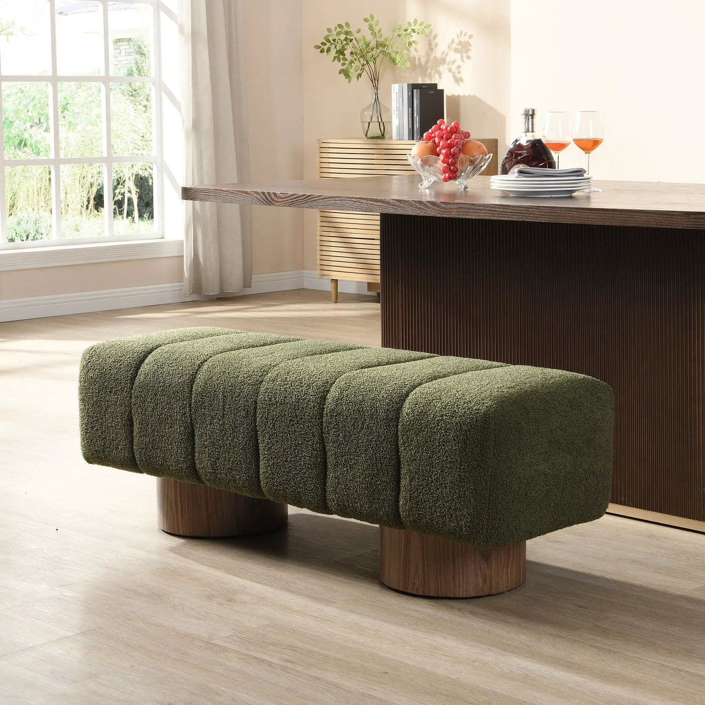 Upholstered Dining Bench For Dining Room by Unique Piece Furniture
