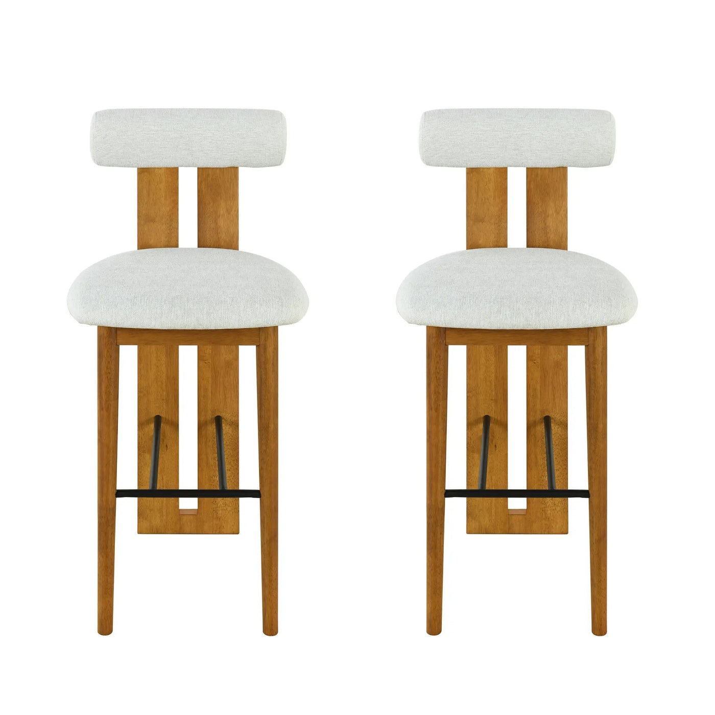 Renee Indoor Wooden Upholstered Barstool by HouseOfZazla