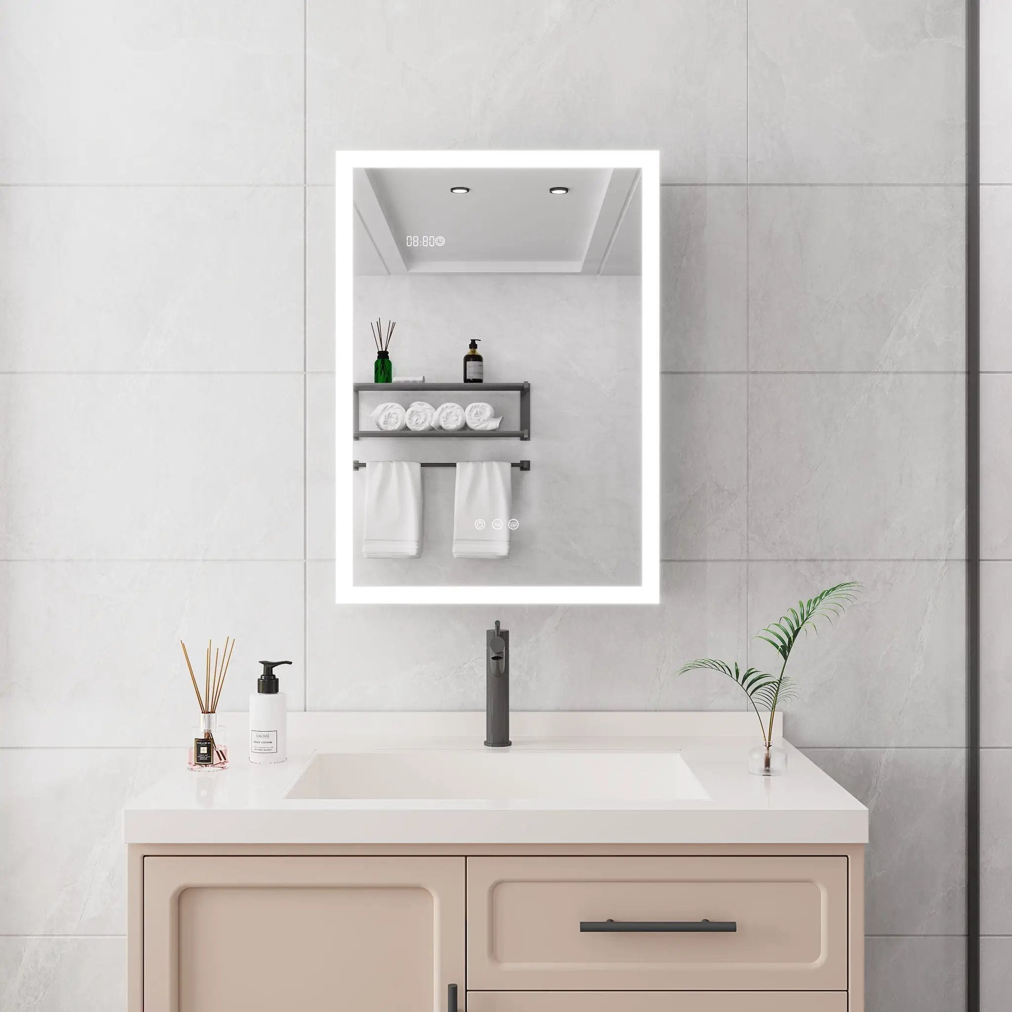 Bathroom Medicine Cabinet With Lights, LED Medicine Cabinet With Mirror, Lighted Medicine Cabinet With Defogger by Unique Piece Furniture