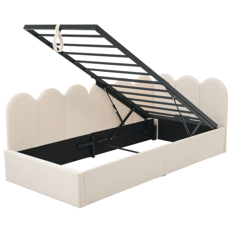 Upholstered Daybed With Metal Slatted Base by HouseOfZazla
