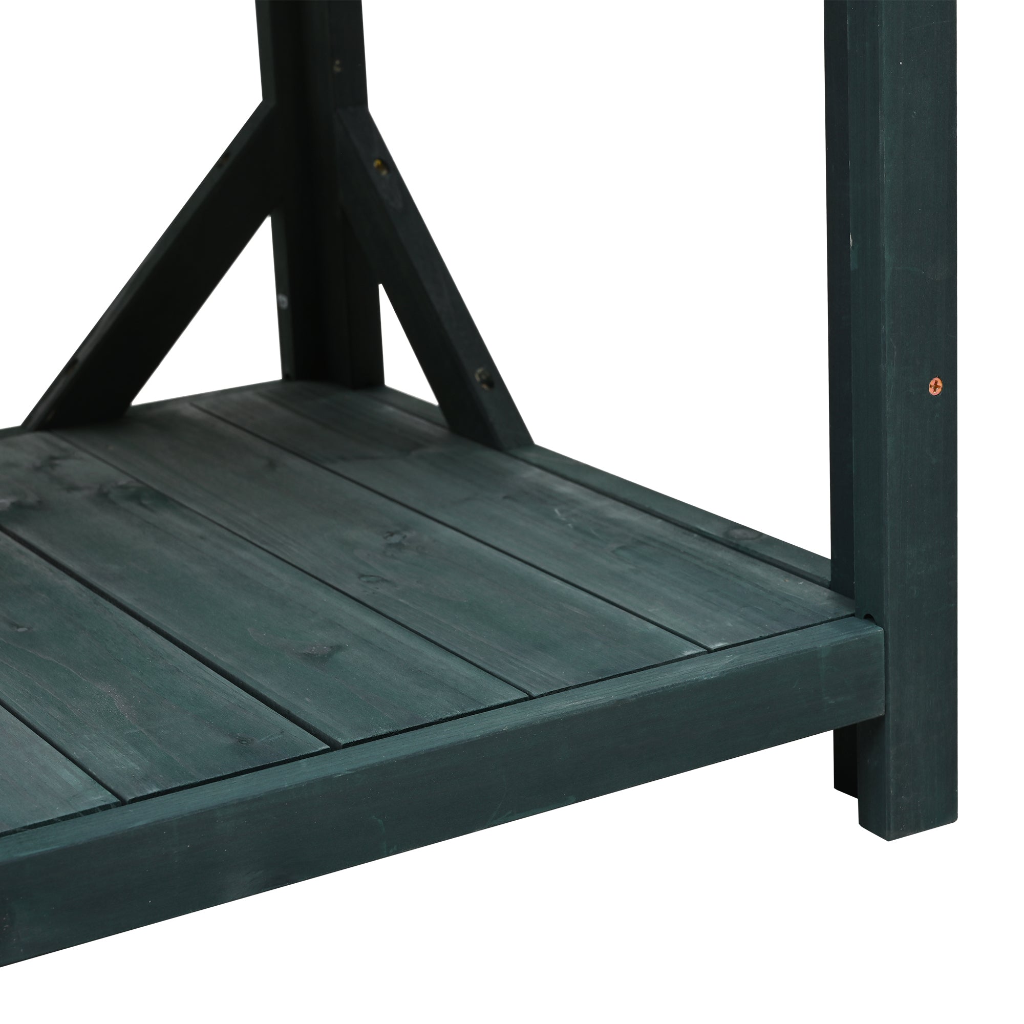 TOPMAX 65" Large Wooden Farmhouse Rustic Outdoor Potting Bench Table by HouseOfZazla