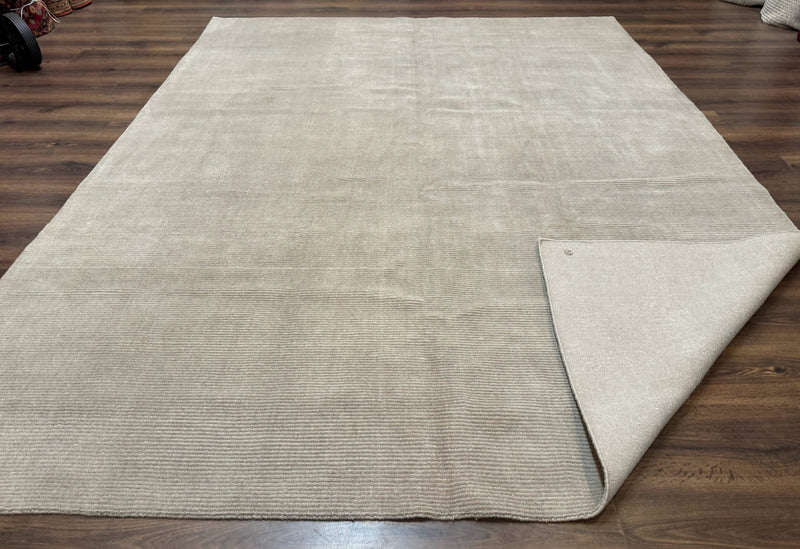 Tibetan Rug 8x10 Taupe Handmade Wool Modern Contemporary Carpet by Jewel Rugs