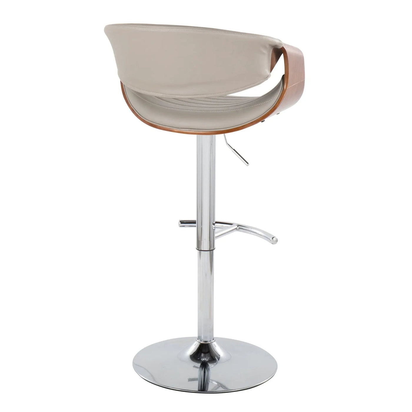 Symphony - Mid Century Modern Adjustable Barstool & Swivel With Rounded T Footrest (Set of 2) by HouseOfZazla