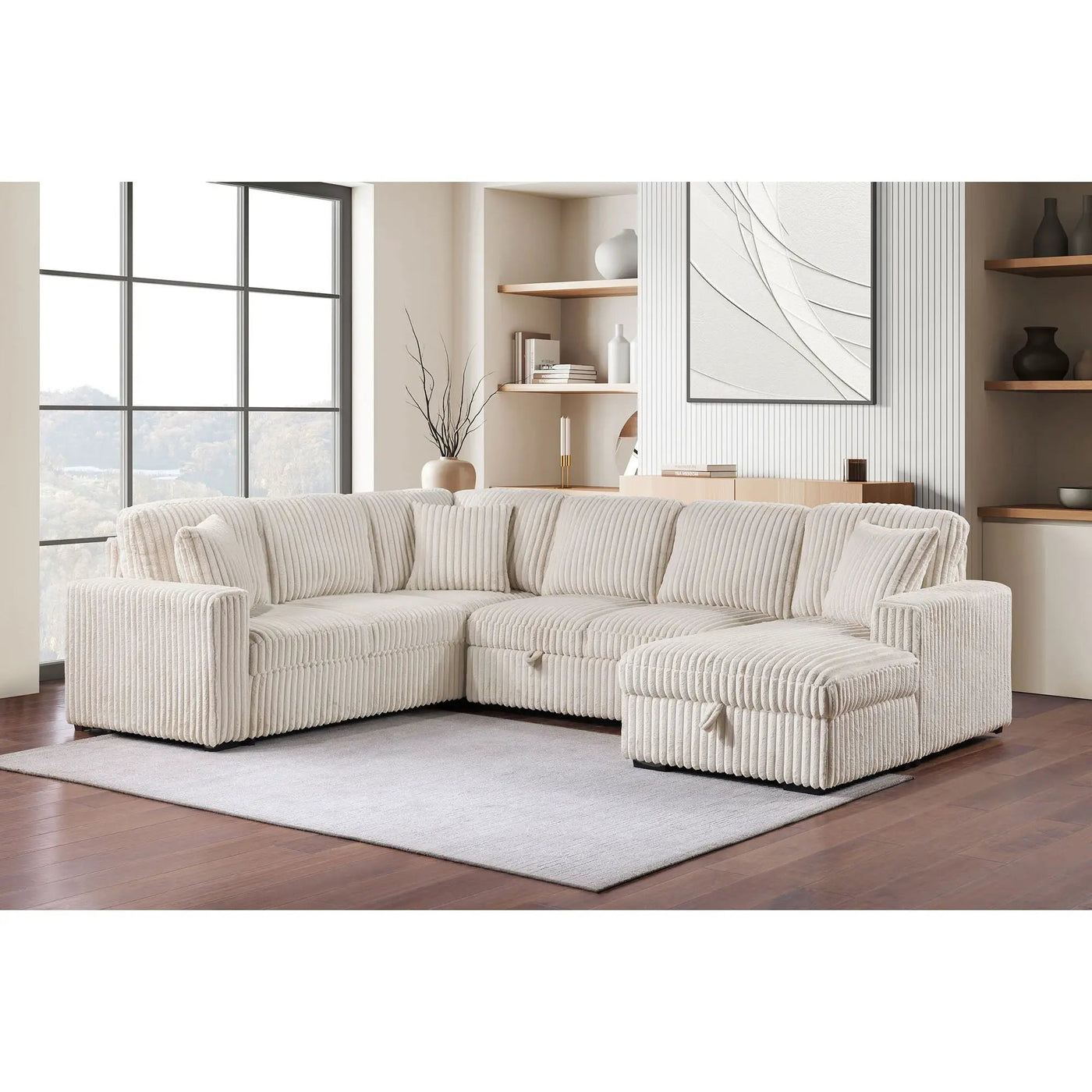 Thurston - Storage Sectional Sofa With Pop Up Bed by HouseOfZazla