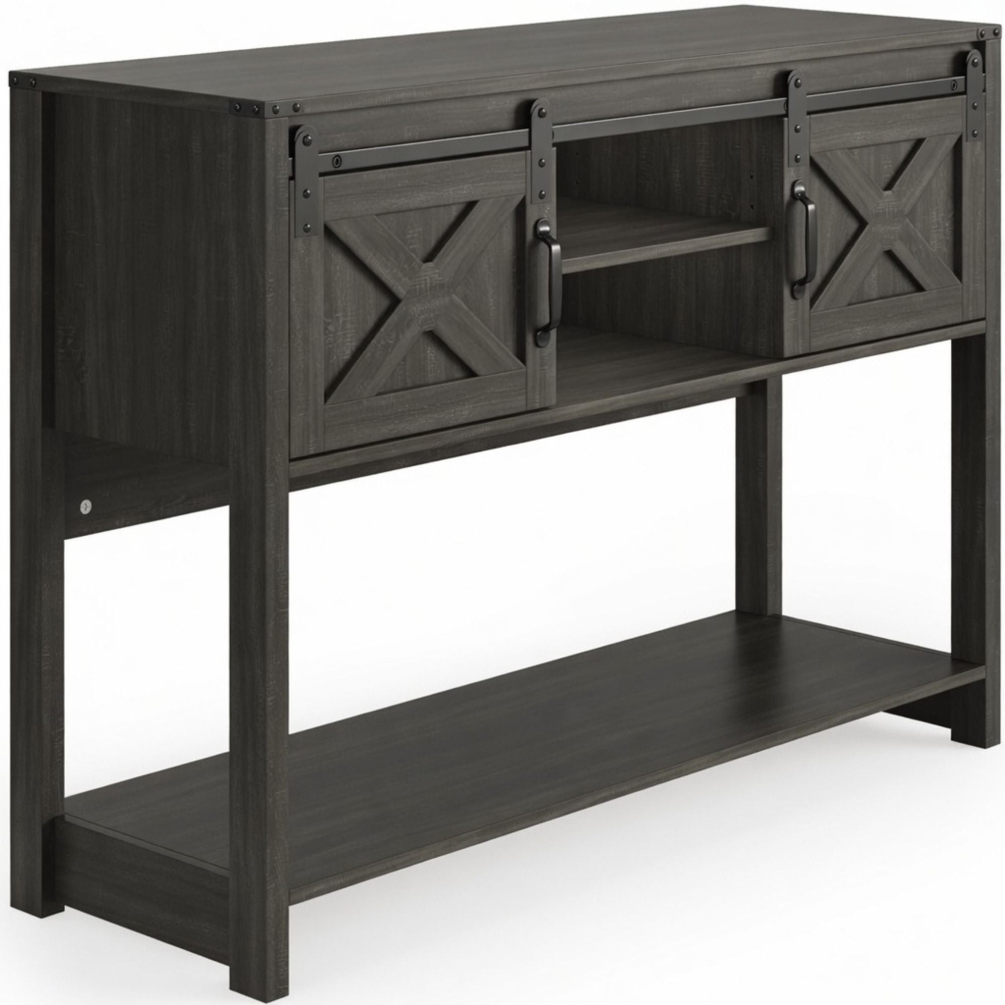 Farmhouse Entryway Table With Sliding Barn Door by HouseOfZazla