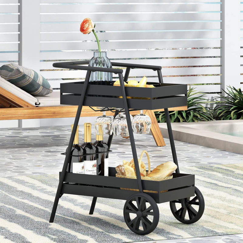 Modern Industrial Bar Cart by HouseOfZazla