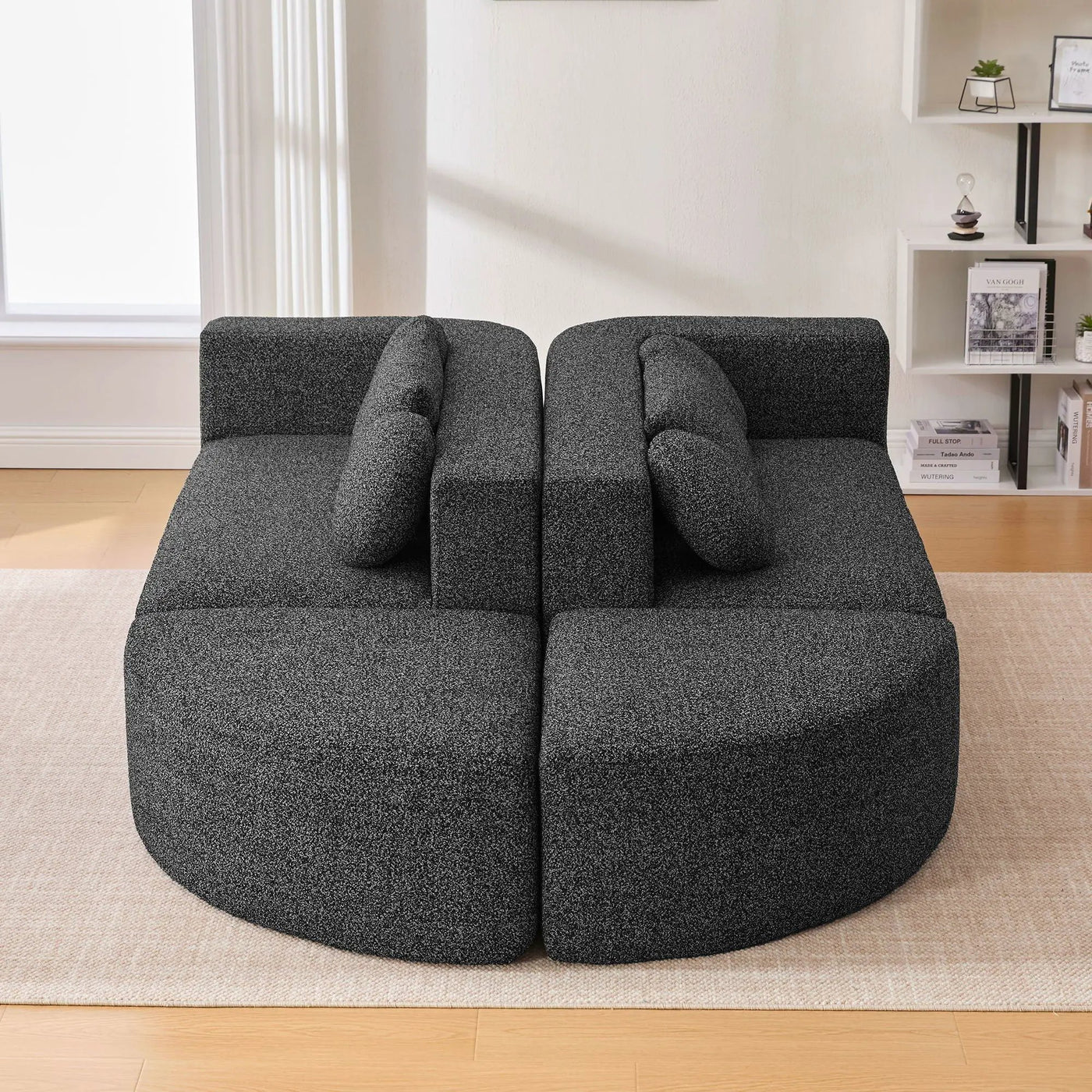 Boneless - Couch Modular Sectional Sofa With Deep Seating And Curved Design by Unique Piece Furniture